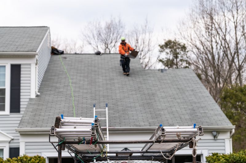Maintenance Work on a Residential Roof